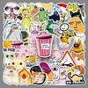 50-Piece Meme Doodle Emoticon Stickers - Fun, Trendy, Waterproof Decor for Camera, Guitar, or Computer