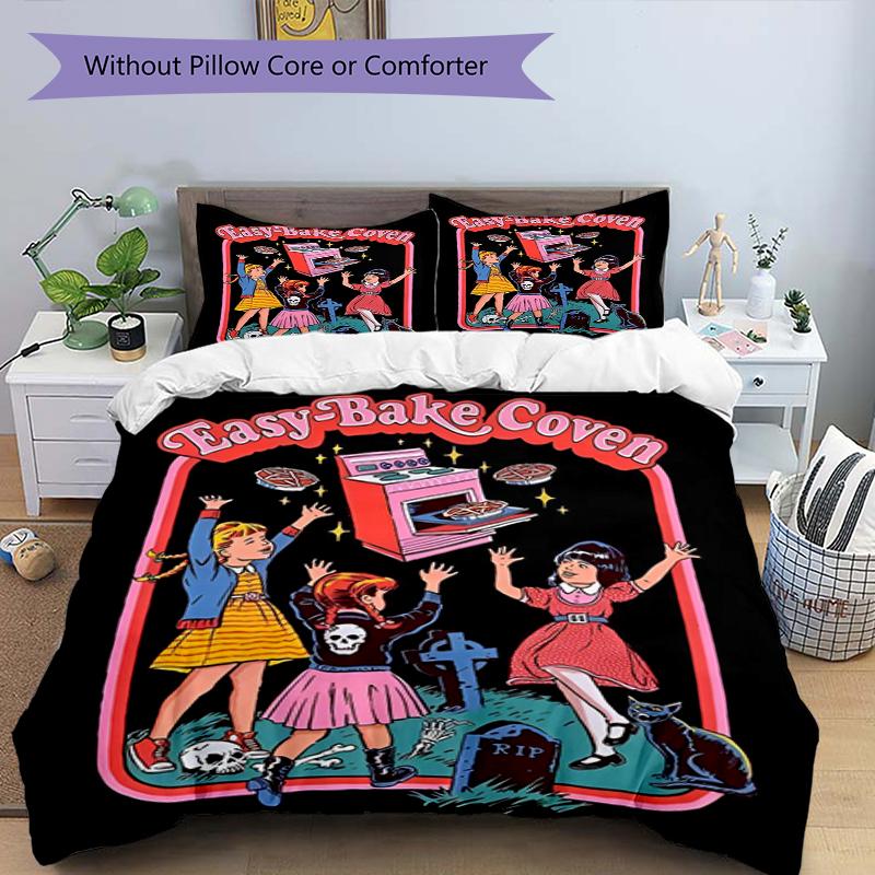 3pcs Steven Rhodes Bedding Set Duvet Cover Closure Includes 1 Duvet Cover & 2 Pillowcases, Soft and Comfortable for All Seasons.