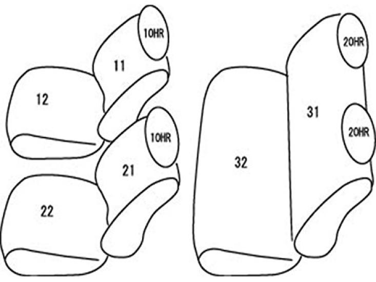 Clazzio Neo Schwarze Sitzbezüge für Toyota Ace Hiace/Regius Van, ET-1172 [13PTB1172K]
