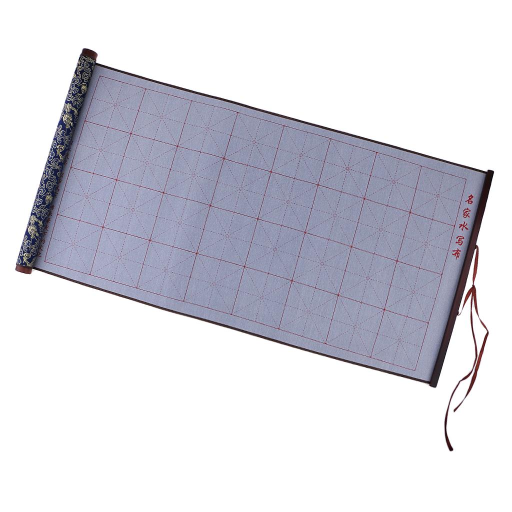 

Grids Chinese Japanese Calligraphy Repeat Practice Water Writing Cloth Gifts синий