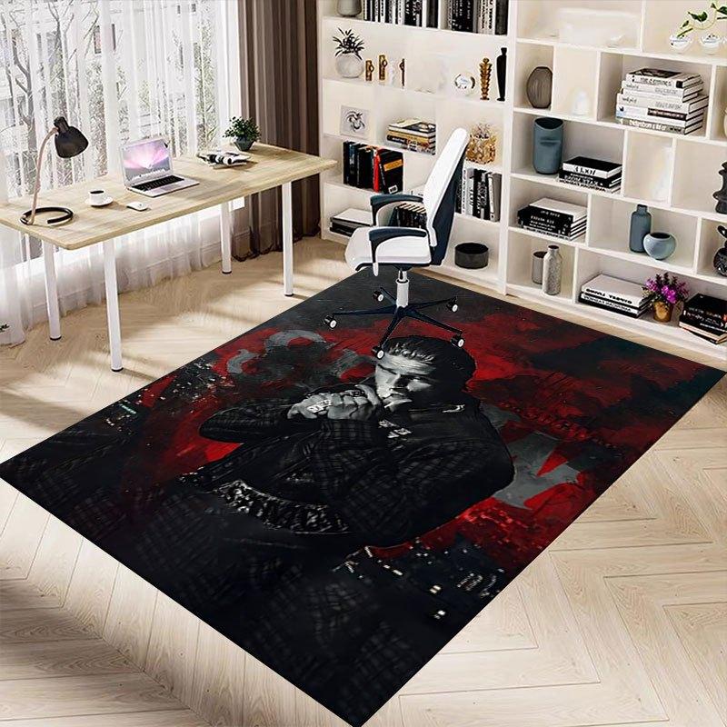 1pc Sons of Anarchy Themed Office Carpet Chair Mats - Durable Polyester Rug for Home Theater, Office, Dorm Room Decor - tA96