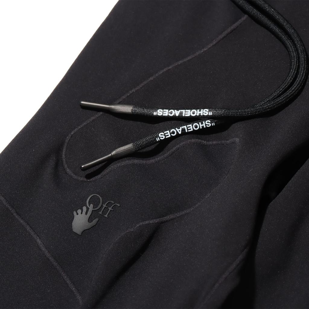 Nike X Off-White Collaborative Edition FW23 Striped Logo Waist Bag Long Casual Pants Unisex Bottoms Black DV5553-010