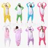 Cartoon Animal Onesie Pajamas - Yellow Rabbit Fleece Couple Loungewear, Green Rabbit