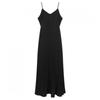 Shop   Women Pleated Sleeveless Long Dress Black Ntt Wdr 20586