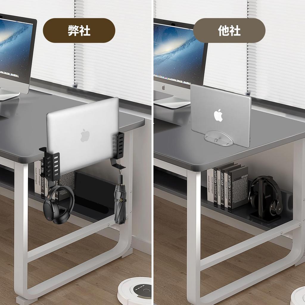 Atutomo [Set of 2] Vertical Laptop Stand, PC Stand, Upright Positioning, 10kg Weight Capacity, Laptop Storage, Desk Side Holder, Adjustable Laptop