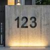 Modern Acrylic House Number Plate Door Label Number Plate Sign with Screw Modern Numbers Address Sign Easy Installation