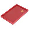 Wood Serving Tray Decorative Serving Platter Snack Fruit Plate for Living Room Coffee Table Kitchen CounterTop Red