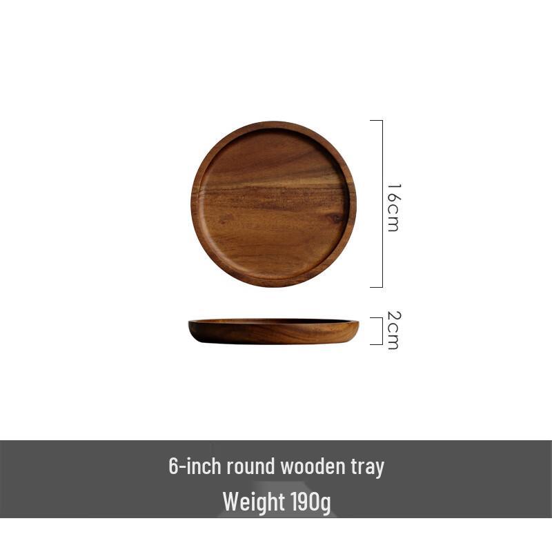 Ins Style Wooden Serving Tray 6 inch Round
