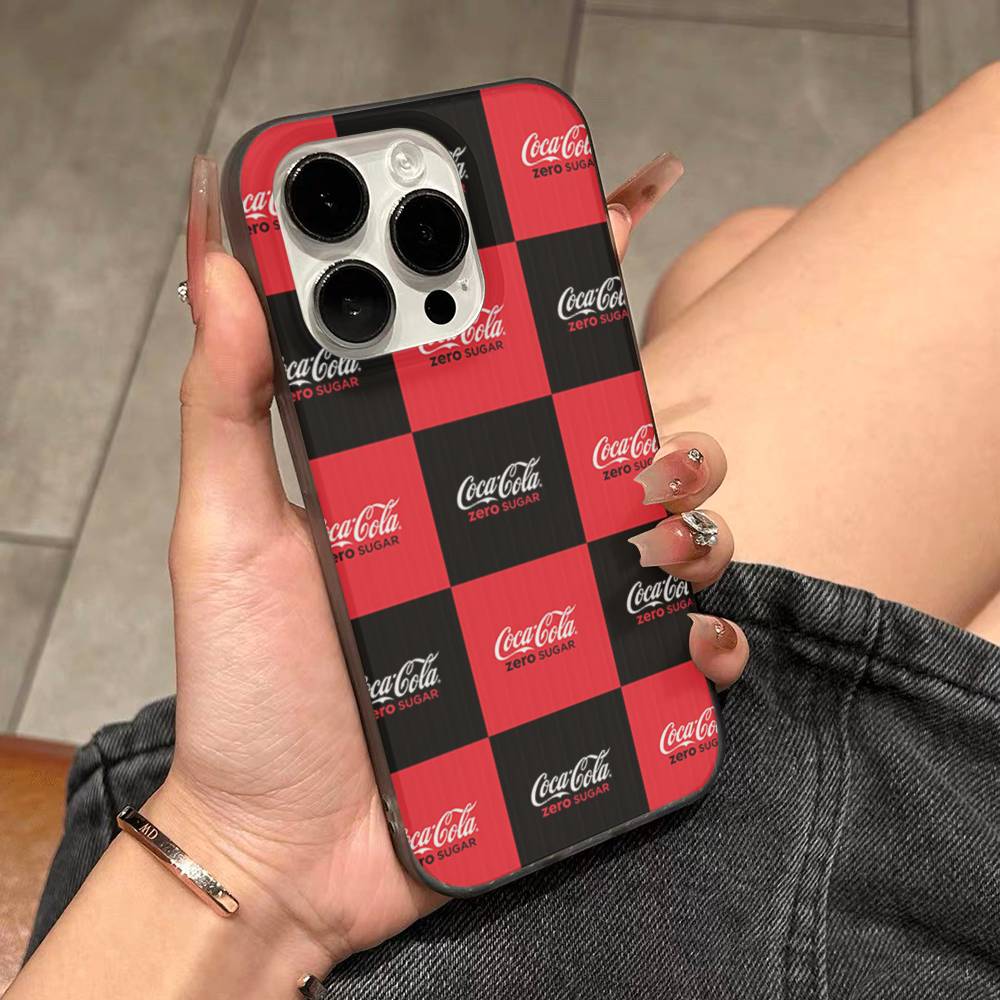 

Бренд C-Coca Логотип C-Cola Чохол для телефону для iPhone 17 16 15 14 13 12 11 Pro Max Plus Гофрований бампер Задня кришка Корпус iPhone 13