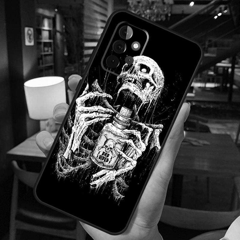 Gothic Fashion Skull Funda For Samsung A53 A33 A23 A13 A32 A22 A42 A52 A12 A51 A71 A52S A14 A34 A54 Case Cover