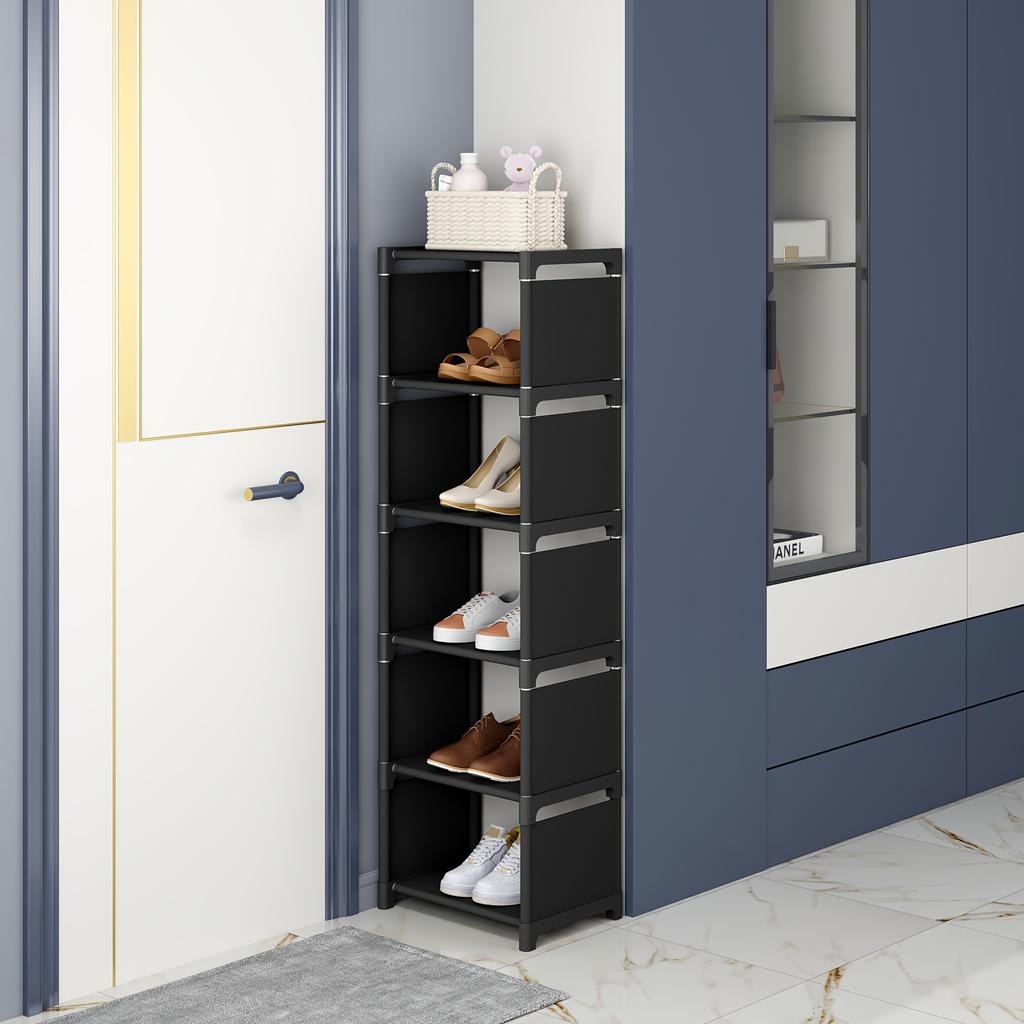 high quality4/6/8-Tier Entryway Shoe Rack and Storage Cabinet, Easy Assembly, Modular Design, Black and White Options, Space-Saving, Suitable for