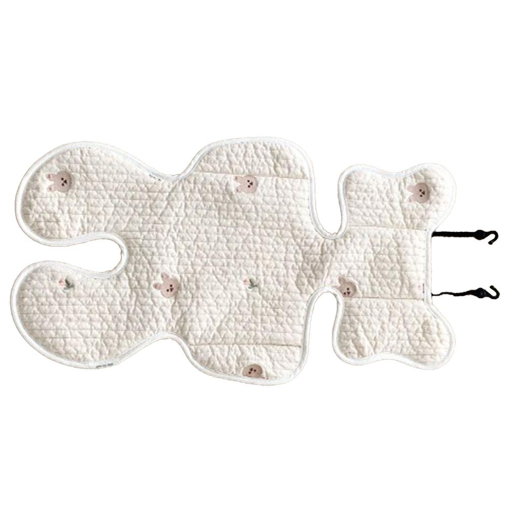 Soft Baby Stroller Seat Cushion Breathable Pure Cotton Infant Car Seat Head Neck Body Support Thin