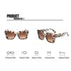 Leopard Print Square Women's Sunglasses Fashion Decorative Glasses Suitable for Holiday Beach Party Fashion Glasses