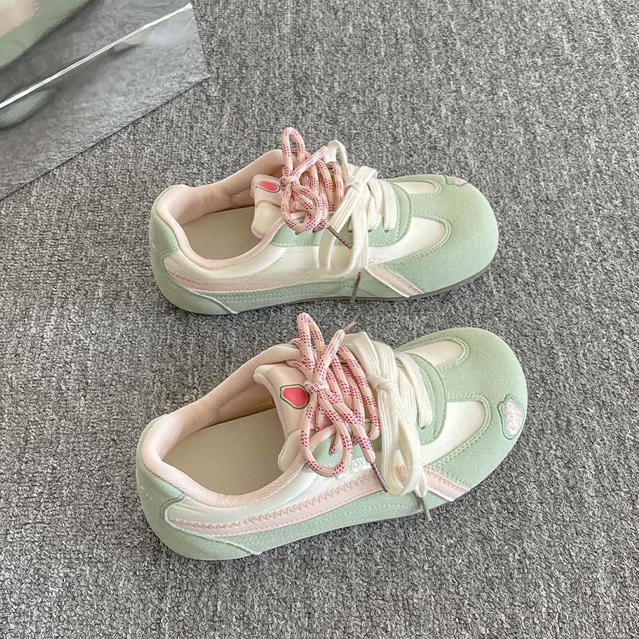 Cute Ins Wind Moral Training Shoes Women's New Spring and Summer Breathable Thin Baseplate Shoes Retro Casual Women