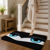 Enchanting Eyes Floor Mat Flannel Rug Non Slip Absorbent Soft Washable For Entryway Hallway Bathroom Kitchen Decor