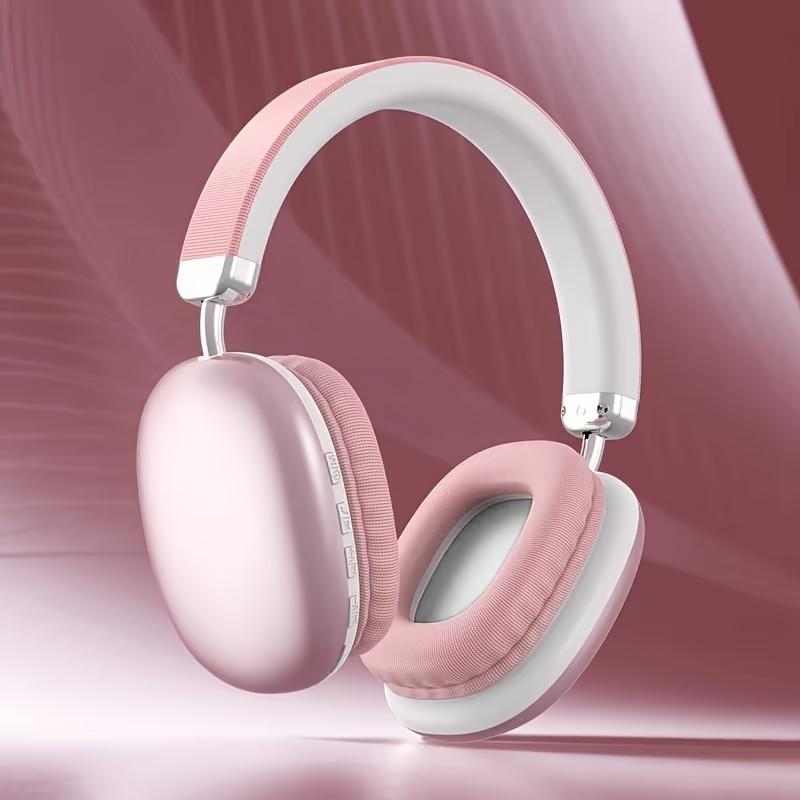 Wireless over-ear headphones, portable wireless music headphones with built-in microphone for calls, stretchable and rotatable, can be connected to
