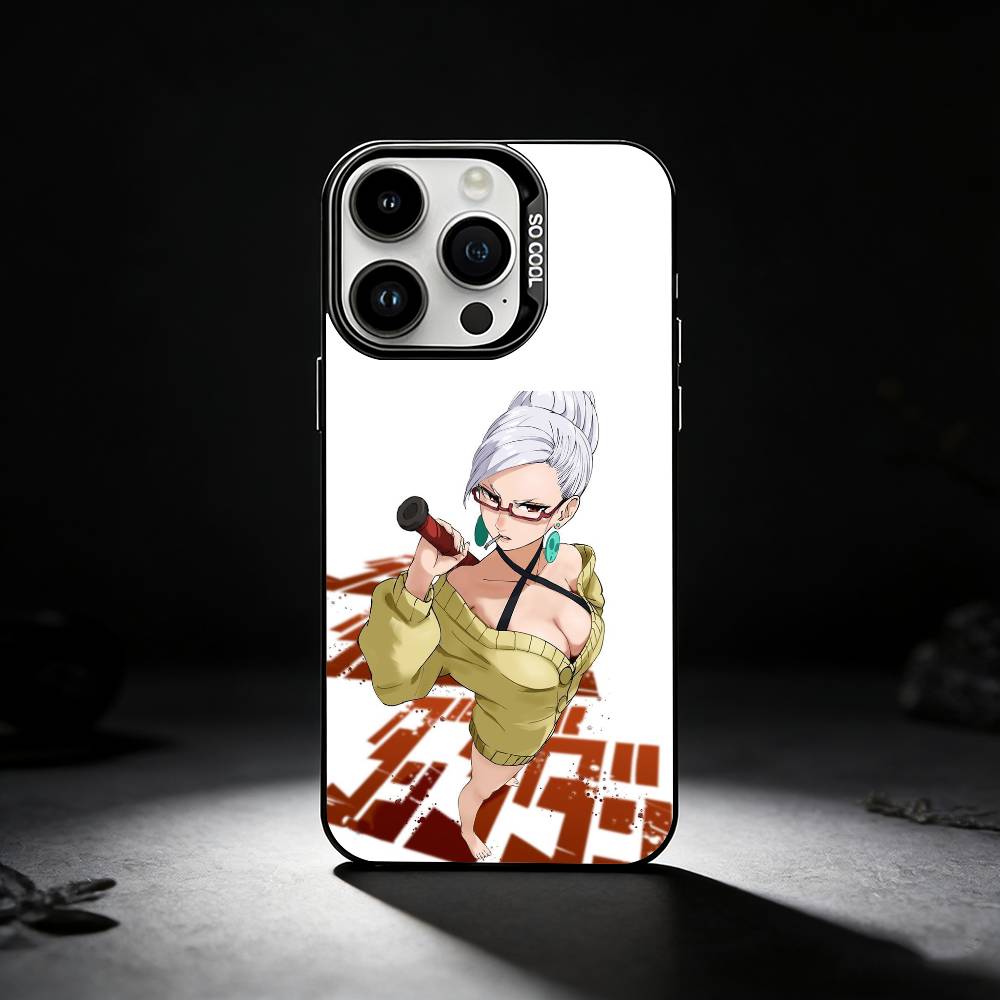 Seiko Ayase D-DandadanS Handyhülle Für iPhone 17,16,15,14,13,12,11 Plus,Pro Max,XS,Farbige silberne Handyhülle