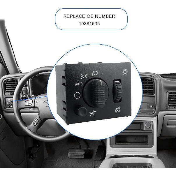 Headlight Switch Headlamp Dimmer Switch Compatible With Chevy Silverado Suburban Tahoe Avalanche GMC Sierra Yukon Cadillac Escalade | Replace#
