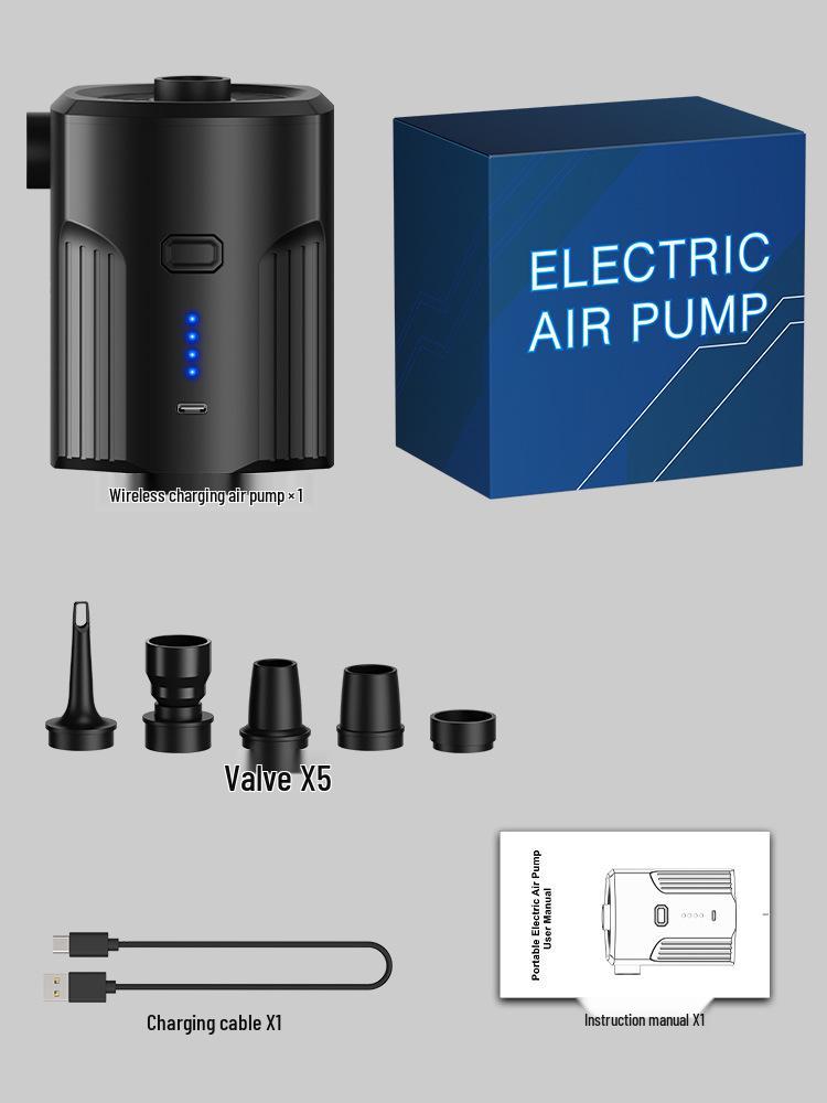 Wireless 5000mAh USB Electric Air Pump for Mattresses & Inflatable Pools