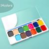 Boxed Watercolor Paint Set Water Soluble Pigments Set with Brush Portable Watercolor Palette