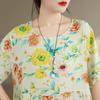 DIMANAF New 2026 Sundress Women Plus Size Summer Casual Print Floral Maxi Long Dress Cotton Loose Oversize Beach Holiday