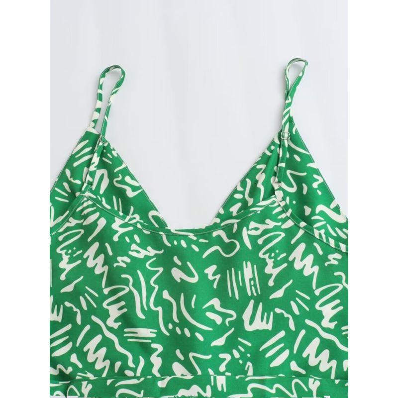 Kaslead New Arrival Women's Clothing Fashion Style Fashion Casual Fresh Printing Slip Dress