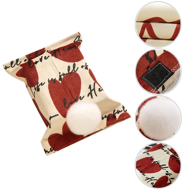 1PC Car Napkin Drawer Bag Light Luxury Style Tissue Box Car Love Couple Drawer Box Ins Wind Living Room Home Multi-Style