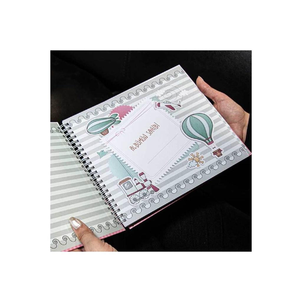 Schwangerschafts- und Mutter-Baby-Tagebuch in einer Schachtel, Erinnerungsbuch – mit Fotoklebeband und Gelstift als Geschenk