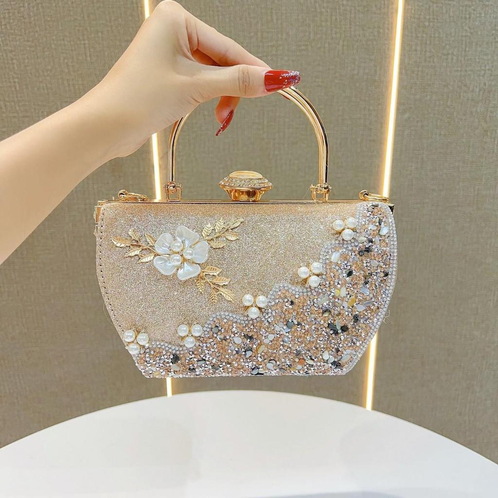 Elegante Cross-Border-Handtasche für Damen: Prinzessinnen-Abendtasche für Bankette, Abendgarderobe, als Schultertasche und als Kuriertasche