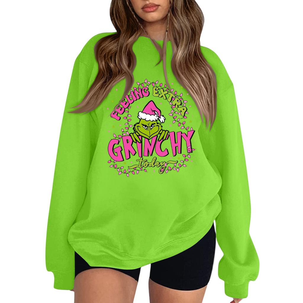 Crewneck Sweatshirt For Women Fall Graphic Sweatshirts Vacation Long Sleeve Drop Shoulder Pullover