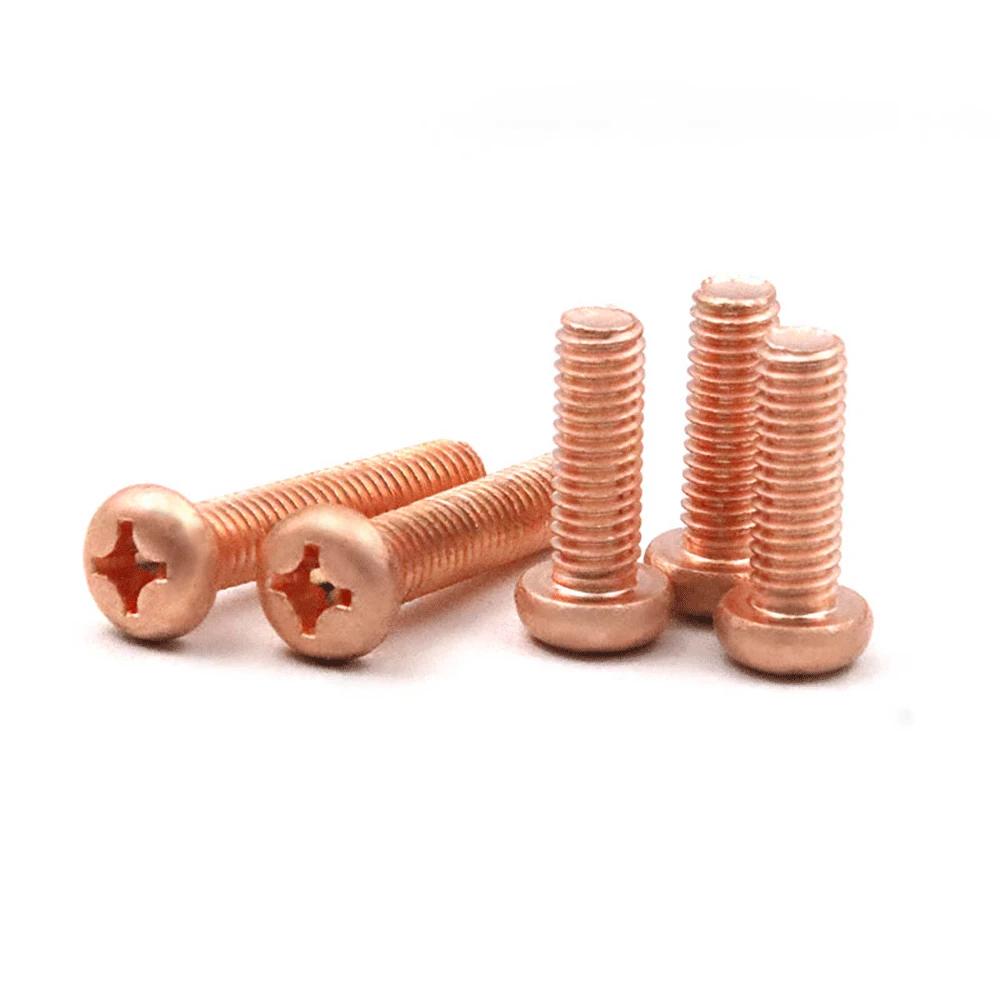 Tornillo Métrico M3 M4 M5 M6 T2 Tornillos de Cabeza Botón de Cobre Socket Cruzado Longitud 4mm-35mm para Aeromodelismo Coche DIY