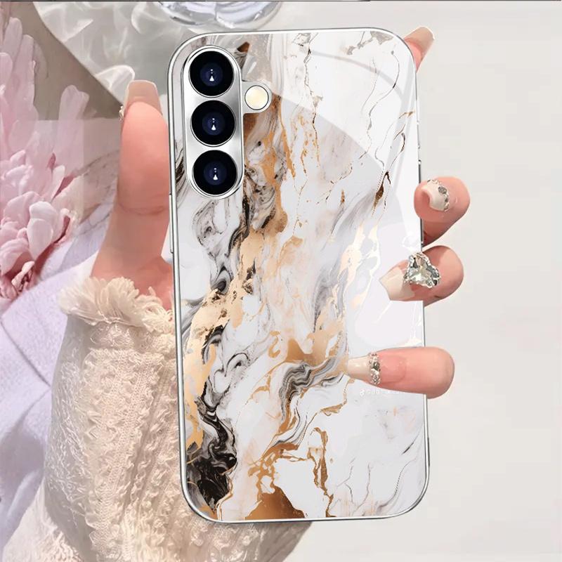 Electroplated Glass TPU Hard Case for Samsung Galaxy S26 S25 S24 S23 S22 S21 FE Ultra Plus Scratch Resistant Advanced Protection