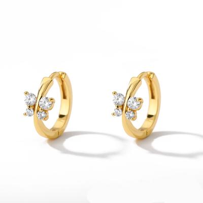 Kreis-Creole Zirkon Schmetterling Ohrring Für Damen Romantische Hochzeit Verlobung Mode Party Geburtstagsgeschenke Für Damen Schmuck