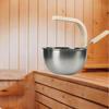 4 Liters Sauna Bucket with Spoon Stainless Steel Multipurpose for Steam Room Convenient