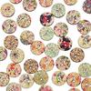 Mixed Random 2 Holes Wooden Buttons for Sewing Crafting Pack of 50pcs (Size: 15mm, Color: Multicolor)