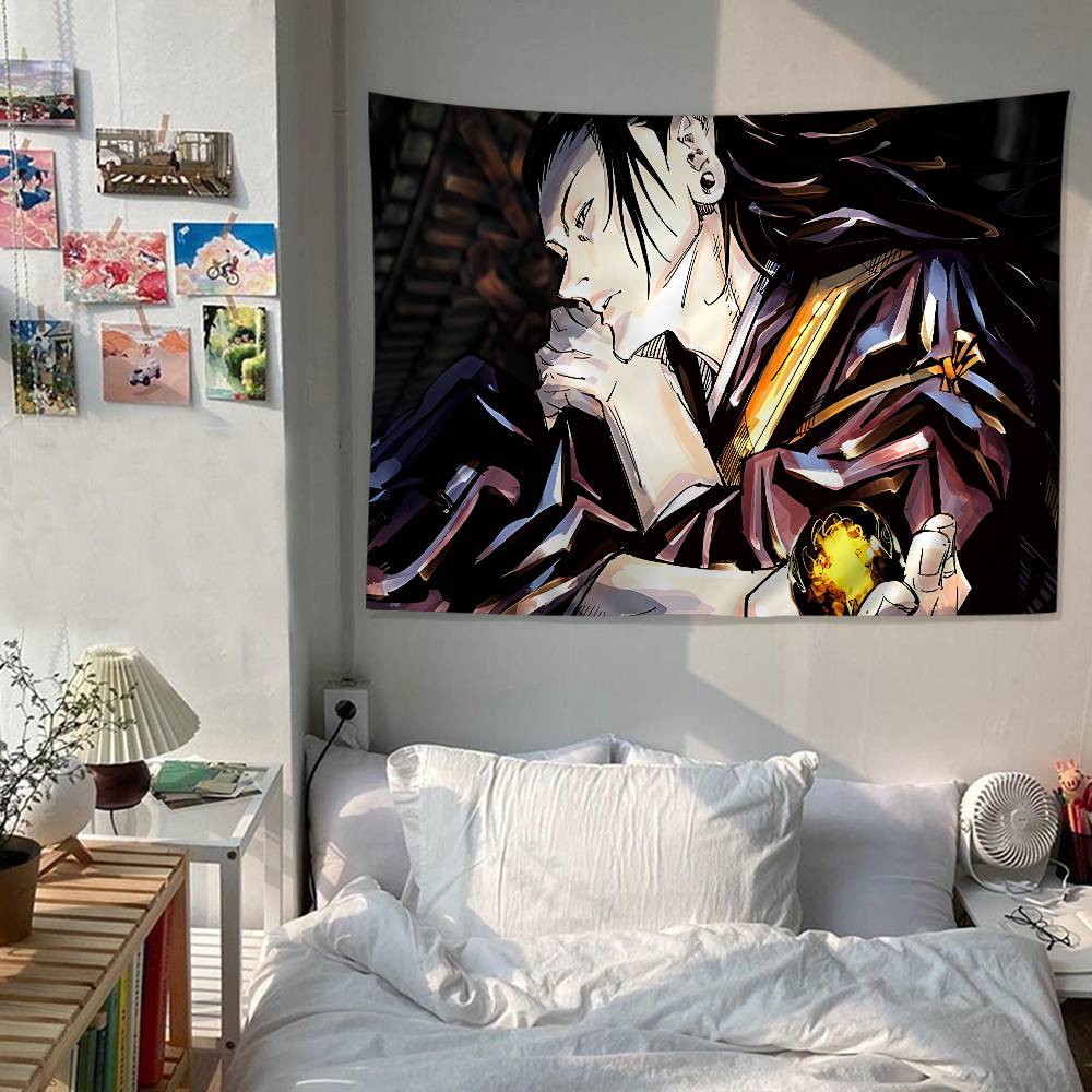 Jujutsu Kaisen Geto Suguru Printed Large Wall Tapestry Hanging Tarot Hippie Wall Rugs Dorm Cheap Hippie Wall Hanging