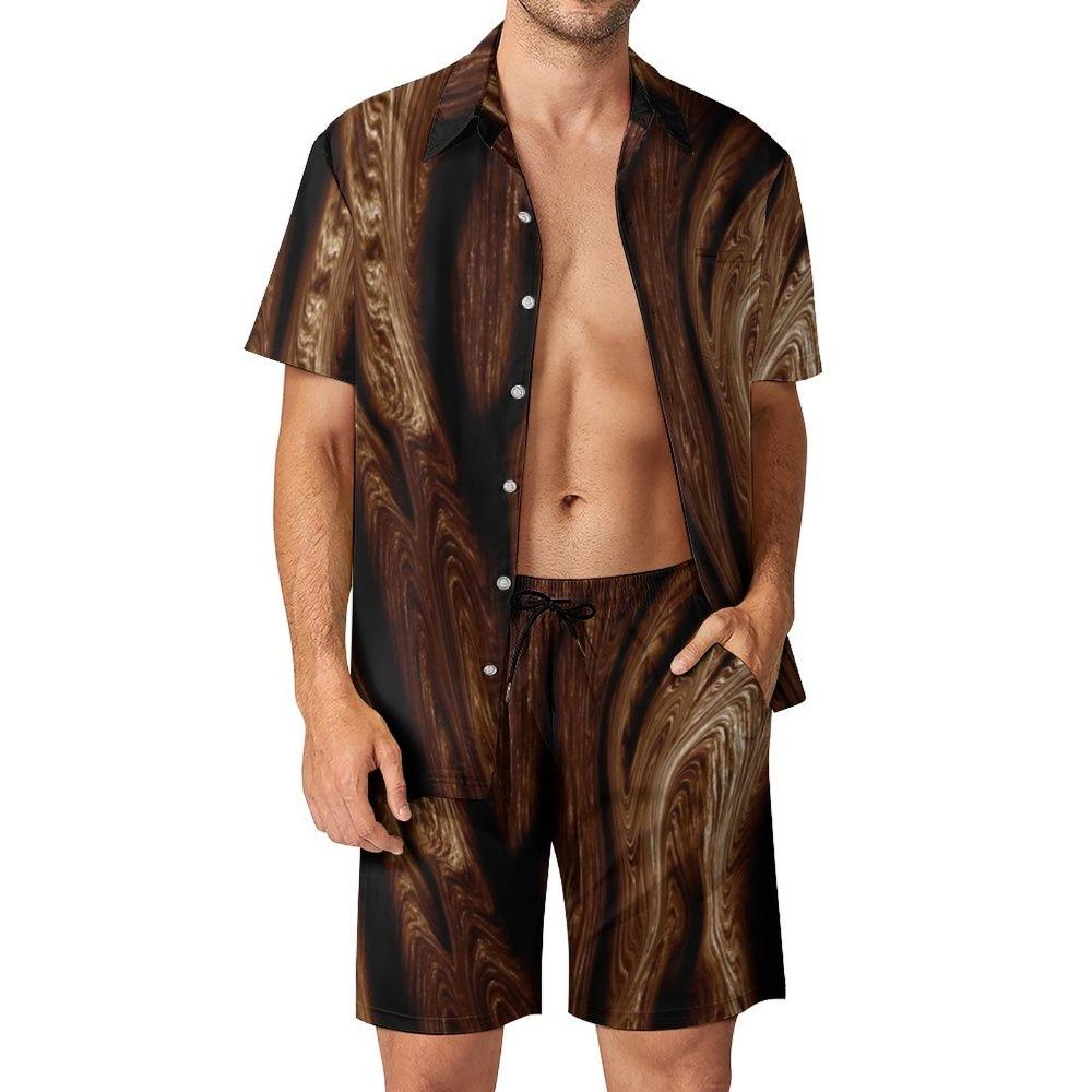 Ameerika Suvine Tiiger Leopard Triibuline 3D Prinditud Meeste Särgi Komplekt Lühikeste Varrukatega Särk Üle suurusega Rannapüksid Tänavariietus Havai ülikond