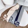 Acrylic Fibres Color Blocked Scarf Long Men Thick Shawl Versatile R-shaped Knitted Scarf  Gifts