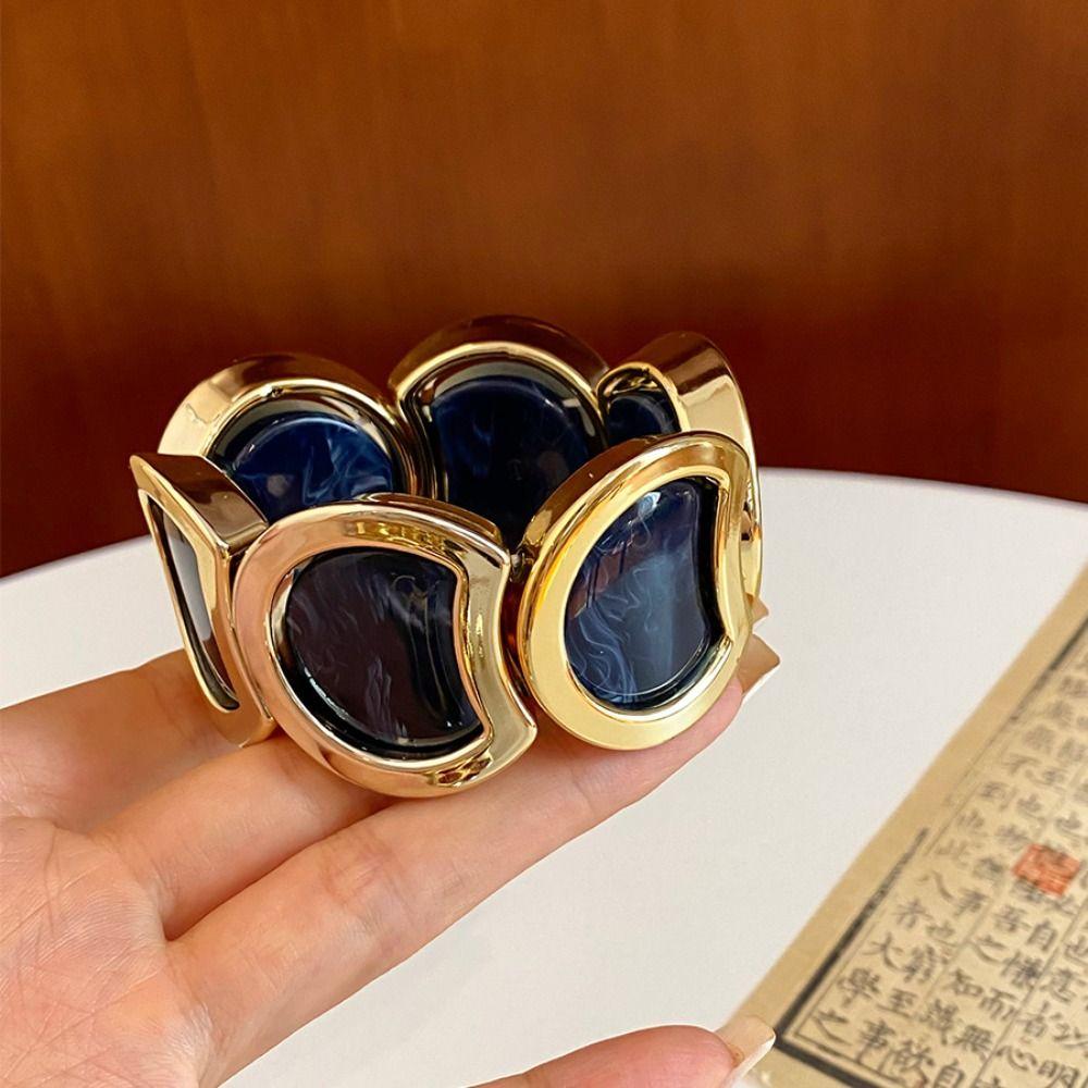 Geometric Links Women's Stretch Bracelet Stretch Fit Vintage Bangle Acrylic Bracelet  Daily Outfits