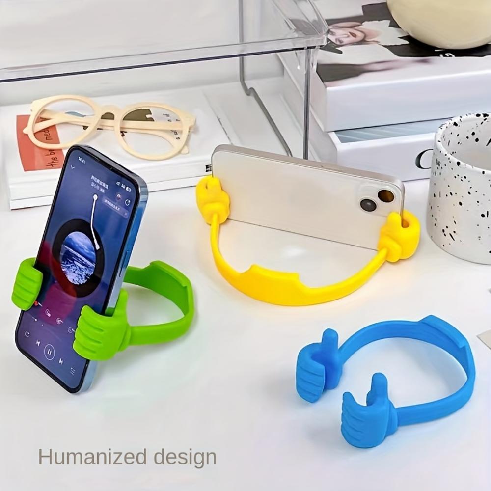 Creative mobile phone holder, thumb holder, desktop holder, portable holder, digital, cute holder.