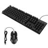 Gaming Keyboard and Mouse Combo 104 Keys Wired USB LED Backlit Ergonomic Quick Response Gaming Mouse and KeyboardD280