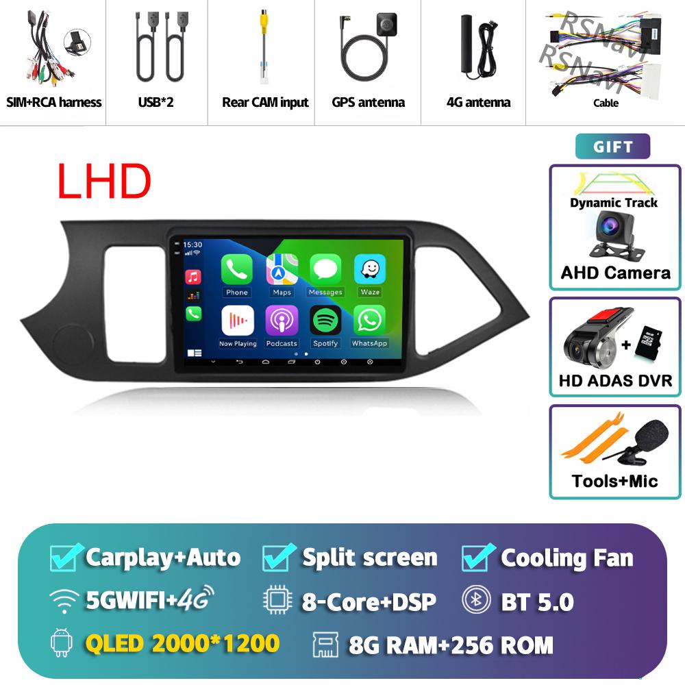 Android 14 Carplay Car Radio For Kia Morning 2 Picanto 2011 - 2017 Multimedia Video Player Navigation GPS Stereo Head Unit Auto