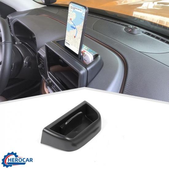 Center Console Storage Box & Cellphone Holder for 21+Ford Bronco Sport Black ABS