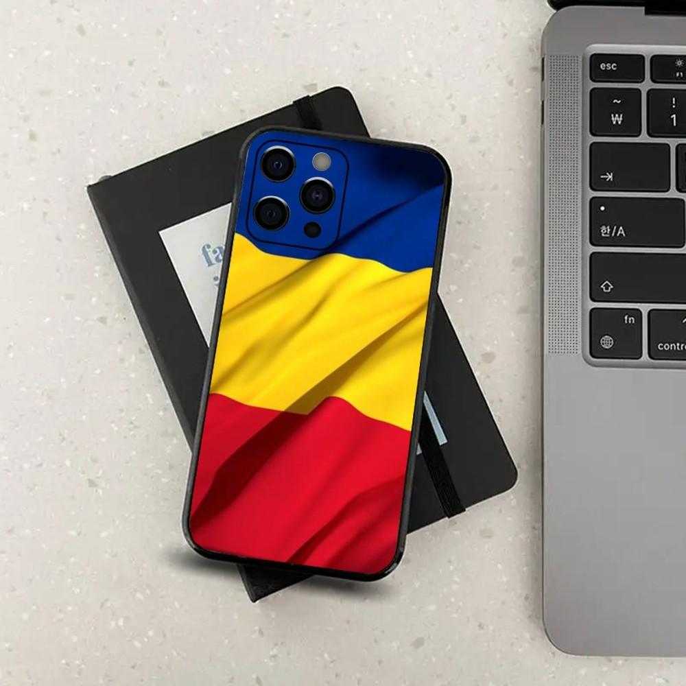 

Romania Flag Phone Case For Apple iPhone 15,14,13,12,11,Pro,X,XS,Max,XR,Plus,Mini Soft Black Cover iPhone11