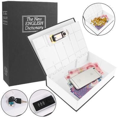 Home with Combination Lock Key Box Locker Cash Bill Money Coin Storage Creative Jewellery Lock Box Money Hidden Key Safe Box Dictionary Book