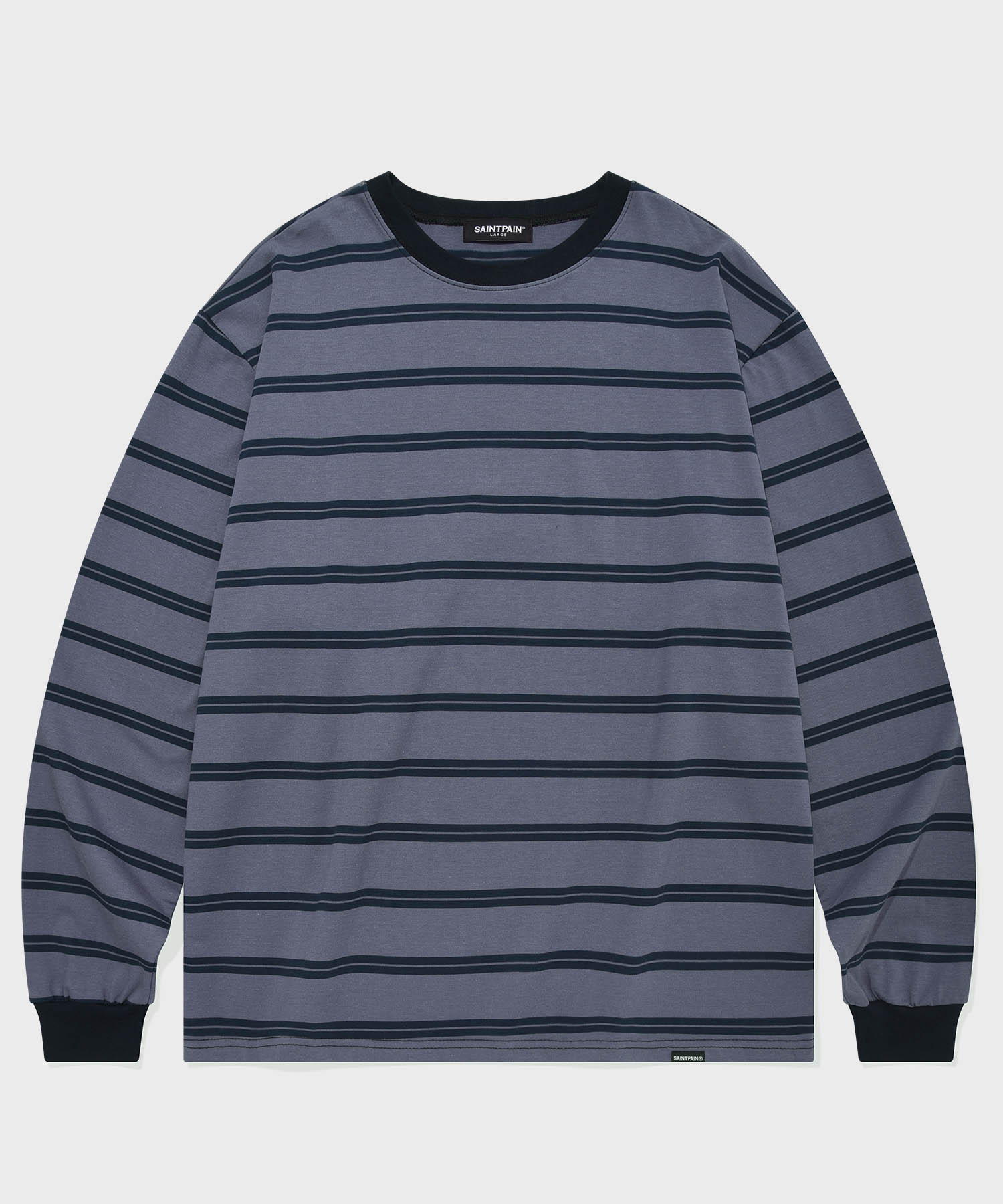 Saint Pain Sp Double Bar Stripe Long Sleeve Navy Navy/M