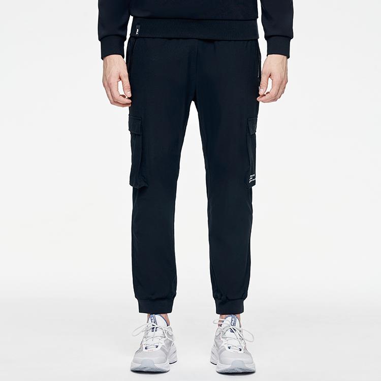 FILA Athletics Large Pocket Cargo Woven Tapered Sports Pants Men Pants Deep-Black A11M111801FBK