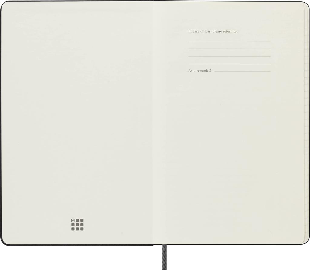 Moleskine Undated 12 Month Weekly Diary Hardcover Large Size wide x 21cm Black DUNDB12WN3 (13cm long)