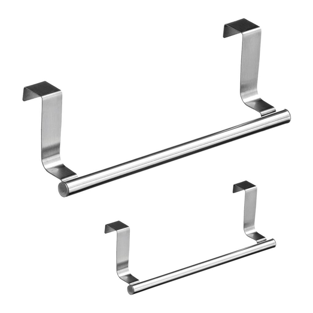 Over Cabinet Tea Towel Bar Door Holder Rack Bathroom Hanger Kitchen Cupboard