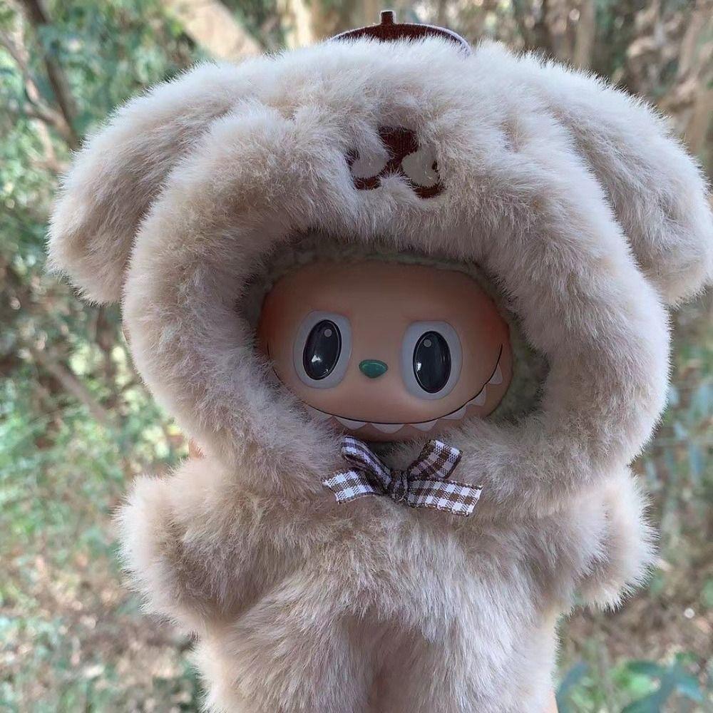 

Cape Labubu Doll Clothes Cloak 17cm Doll Clothes 17cm Labubu Doll Clothes Stuffed Dolls чорний/білий